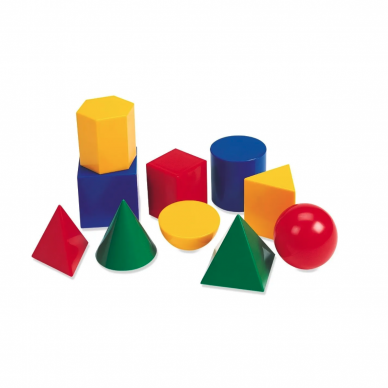 Didelės plastikinės geometrinės figūros, 10 vnt. Didelės plastikinės geometrinės figūros, 10 vnt.