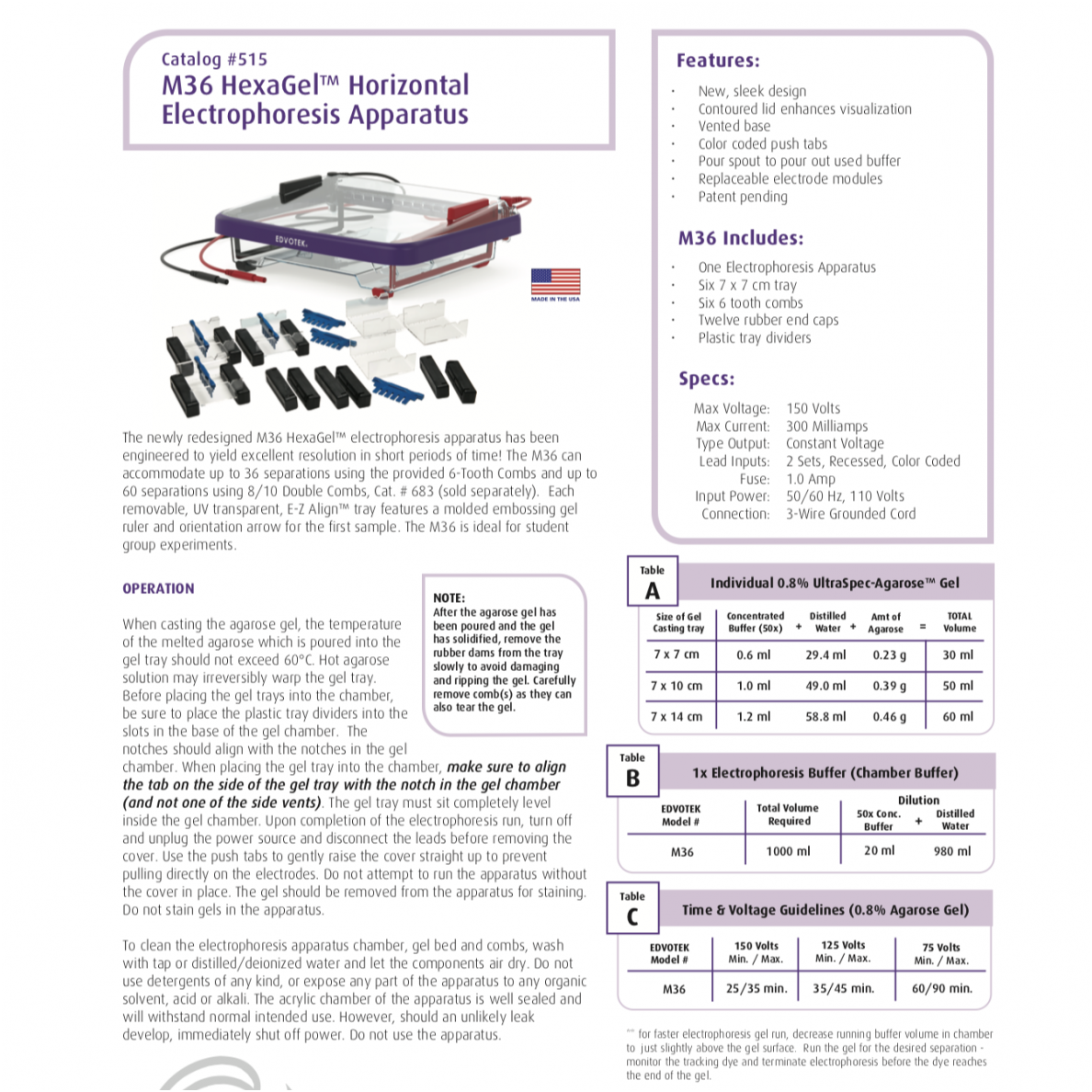 Elektroforezės aparatas, horizontalus M36 2 Elektroforezės aparatas, horizontalus M36 2