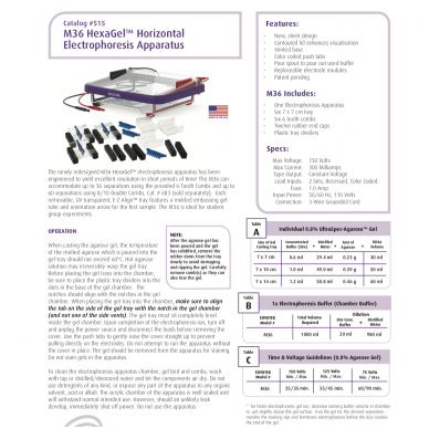 Elektroforezės aparatas, horizontalus M36 2 Elektroforezės aparatas, horizontalus M36 2