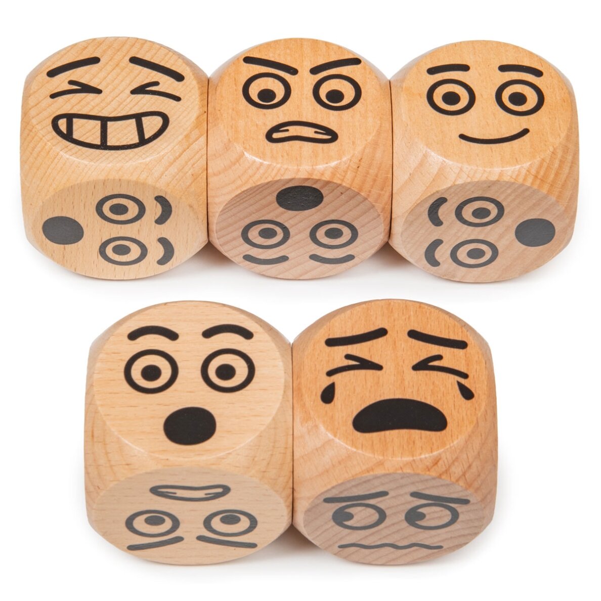 Emocijų kauliukų rinkinys, 5 vnt. Emocijų kauliukų rinkinys, 5 vnt.