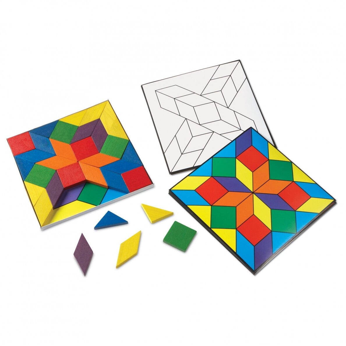 Geometrinių figūrų ir veiklos kortelių rinkinys 1