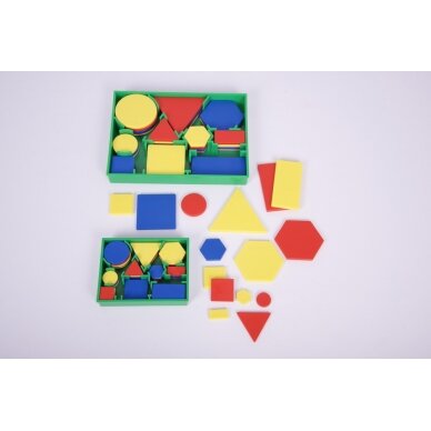 Geometrinių figūrų rinkinys, 60 dalių 2 Geometrinių figūrų rinkinys, 60 dalių 2