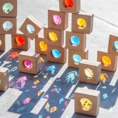 Mediniai kaleidoskopo blokeliai, 20 vnt. Mediniai kaleidoskopo blokeliai, 20 vnt.