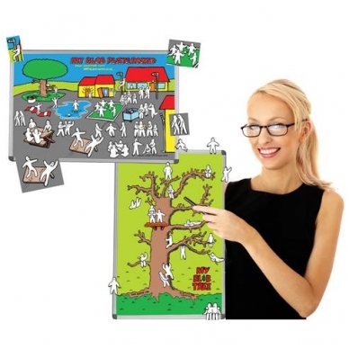 Rinkinys: magnetinė lenta „BLOB medis ir BLOB žaidimų aikštelė“ su magnetais